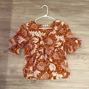 Size 2 Madewell lightweight shirt, with flower pattern